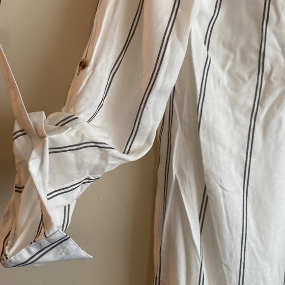 Ethereal White And Black Stripped Shirt Size small - Picture 8 of 8